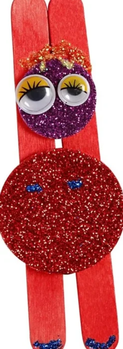 DIY Kit - Kreativitetssæt - Glitter, Glimmer Og Træpinde Mega Sæt