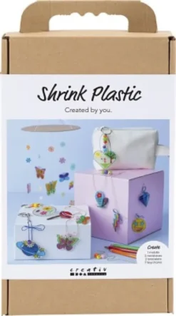 DIY Kit Krympeplast - Uro - Halskæde - Armbånd - Nøgleringe - Assorterede Farver