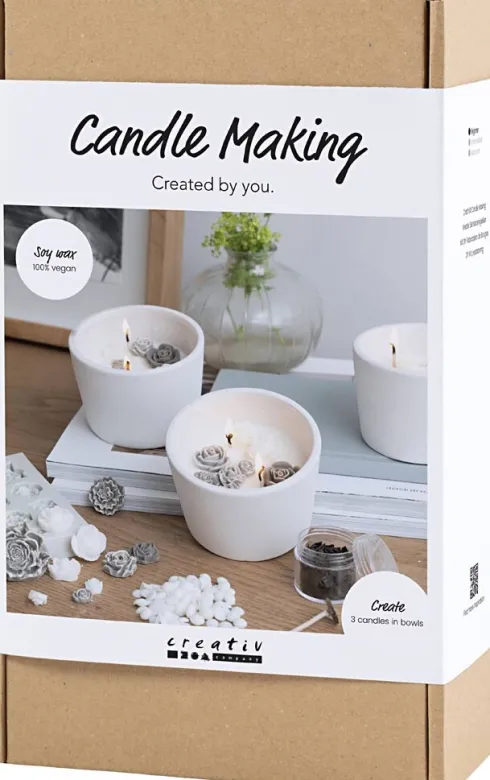 DIY Kit Lysstøbning - Rose - Beige - Hvid - Creme