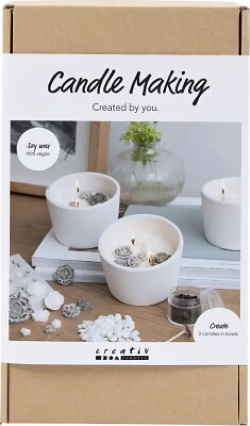 DIY Kit Lysstøbning - Rose - Beige - Hvid - Creme
