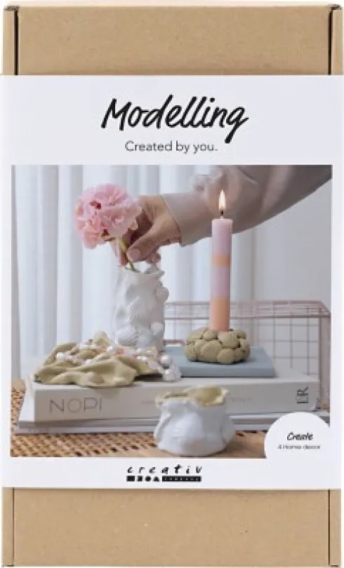 DIY Kit Modellering - Vaser Og Lysestager - Beige - Elfenben - Råhvid