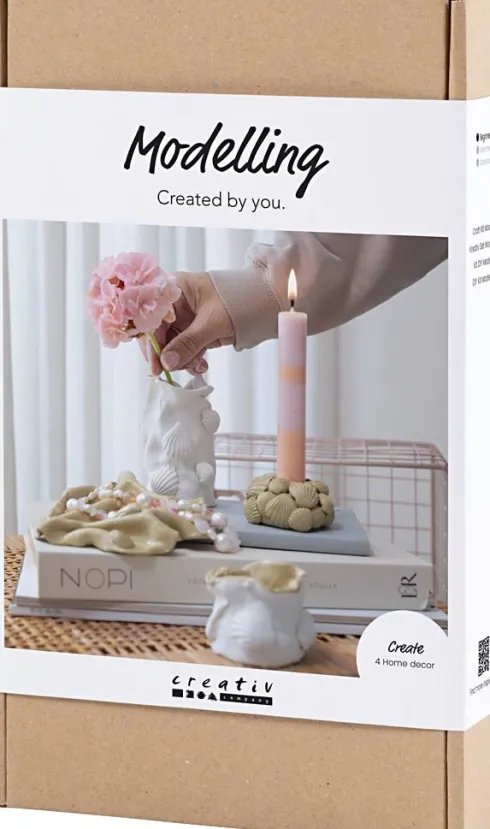 DIY Kit Modellering - Vaser Og Lysestager - Beige - Elfenben - Råhvid