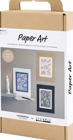 DIY Kit Papirkunst - Billeder Til Ophæng - Off White - 1Pk