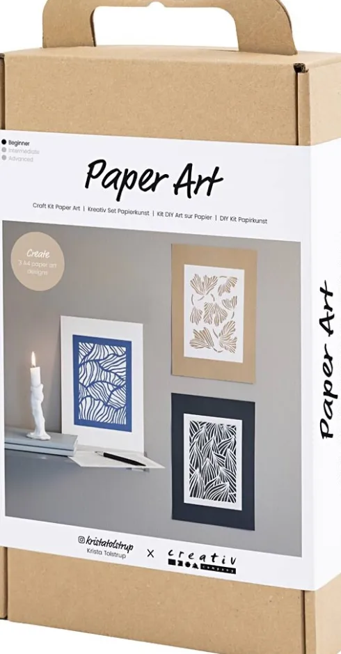 DIY Kit Papirkunst - Billeder Til Ophæng - Off White - 1Pk