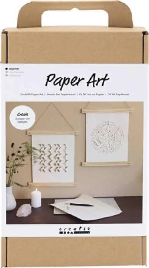 DIY Kit Papirkunst - Papir Til Ophæng - Off White - 1Pk