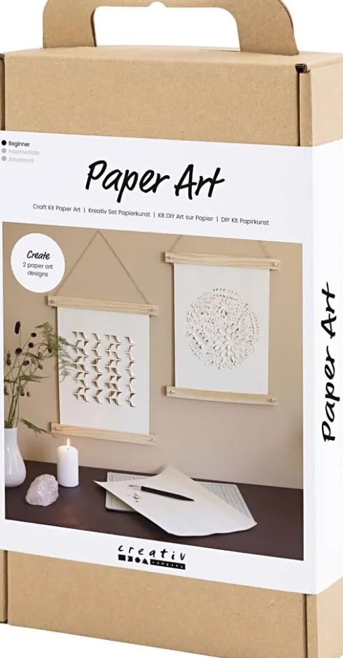 DIY Kit Papirkunst - Papir Til Ophæng - Off White - 1Pk