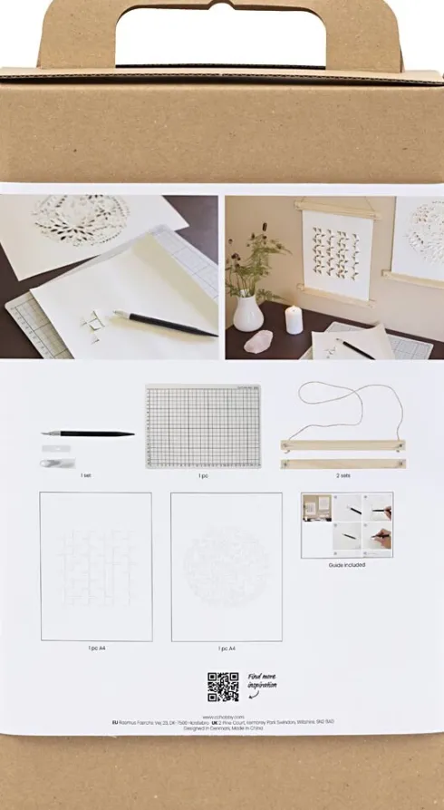 DIY Kit Papirkunst - Papir Til Ophæng - Off White - 1Pk
