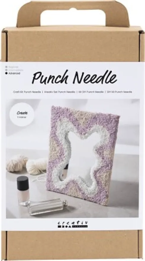 DIY Kit Punch Needle - Spejl - Pastelfarver