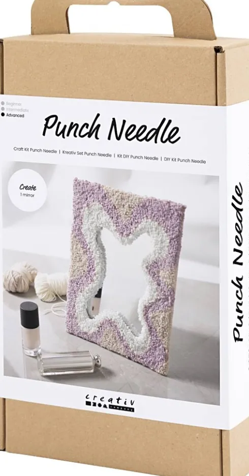 DIY Kit Punch Needle - Spejl - Pastelfarver