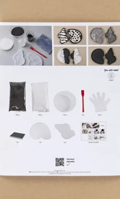 DIY Kit Resin Støbning - Konkylie - Sort - Hvid