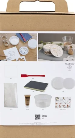 DIY Kit Resin Støbning - Krukke Med Låg - Beige - Off White
