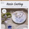 DIY Kit Resin Støbning - Rund Bakke Med Marmorering - Blå - Hvid