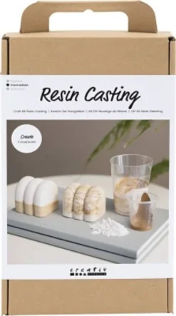 DIY Kit Resin Støbning - Skulptur - Beige - Off White