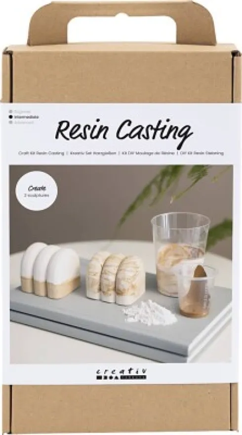 DIY Kit Resin Støbning - Skulptur - Beige - Off White