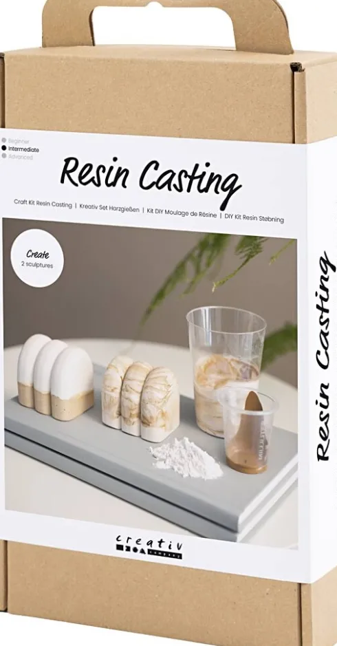 DIY Kit Resin Støbning - Skulptur - Beige - Off White