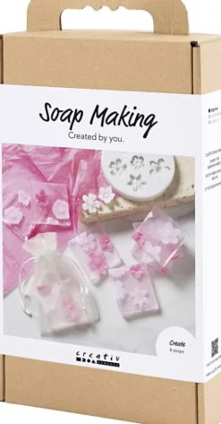 DIY Kit Sæbefremstilling - Blomster - Rosa/Pink