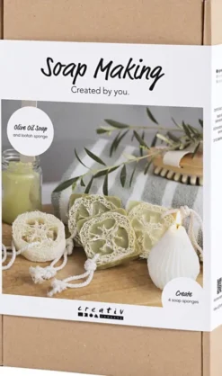DIY Kit Sæbefremstilling - Loofah - Olivengrøn