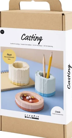 DIY Kit Støbning - Beholdere - Blå - Rød - Lys Gul