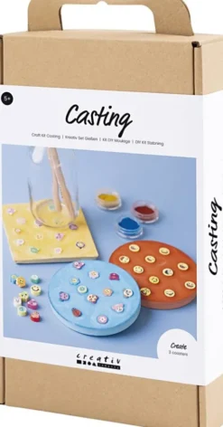 DIY Kit Støbning - Platter - Blå - Rød - Gul