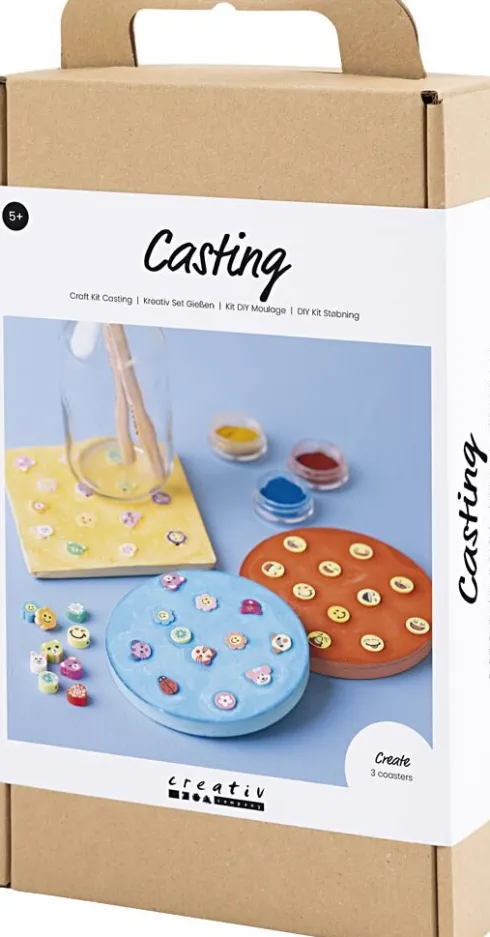 DIY Kit Støbning - Platter - Blå - Rød - Gul