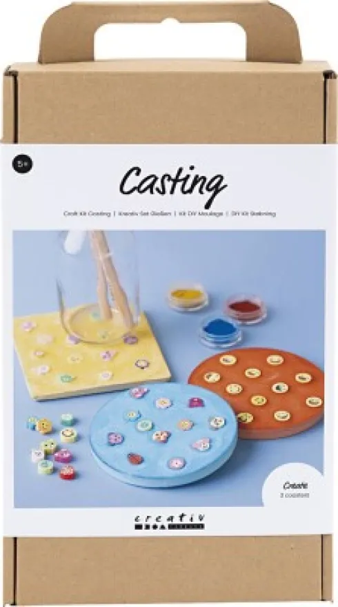 DIY Kit Støbning - Platter - Blå - Rød - Gul