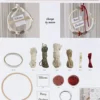 DIY Macramé Kit - Julekrans - Mos Grøn - Julerød - Råhvid