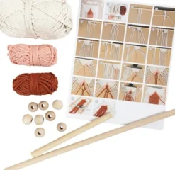 DIY Macramé Vægdekoration Kit - Øvet