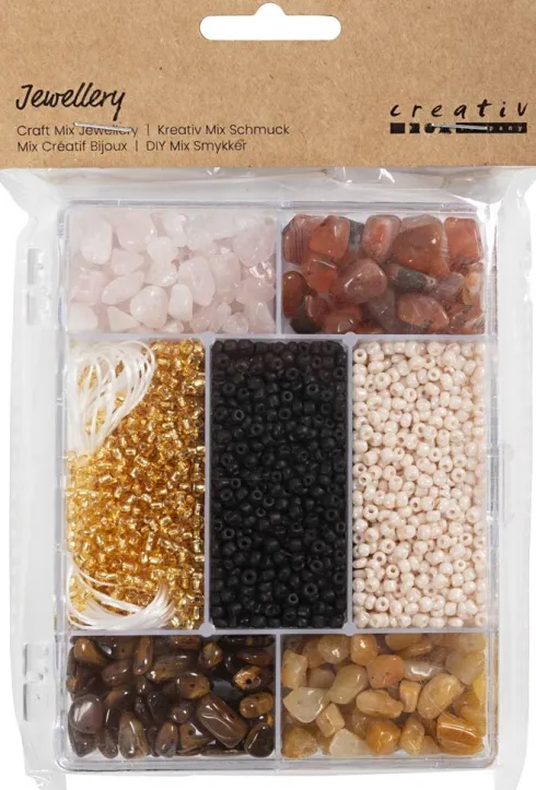 DIY Mix Smykker - Krystaller - Str. 2,6-10 MM - Hulstr. 0,8-1,2 MM - Assorterede Farver