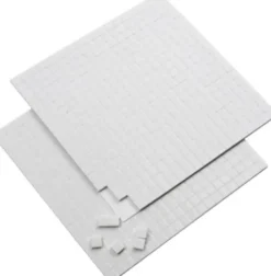 3D Klæbepuder - Str. 5X5 MM - Tykkelse 2 MM - Hvid - 2 Ark - 2X400 Stk