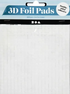 3D Klæbepuder - Str. 5X5 MM - Tykkelse 3 MM - 10X400 Stk