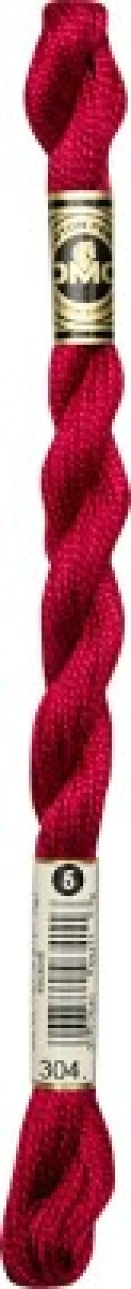 Dmc Perlegarn - Nr. 5 - Rød - 304 - 300 M - 12X25 M