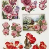 3D Motiver - Blomster Og Sommerfugle - 21X30 CM - 4 Ark