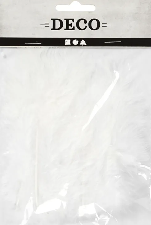 Dun - Str. 5-12 CM - Hvid - 15 Stk