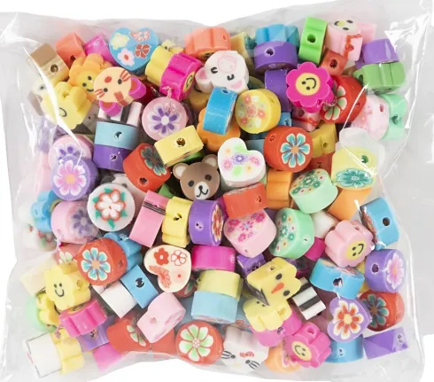 Dyre- Og Blomsterperler - Ø 10 MM - Hulstr. 1,5 MM - 200 Assorterede