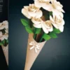 Educa - Floral Art Handcraft Kit - Papirblomster DIY - 6 Hvide Roser