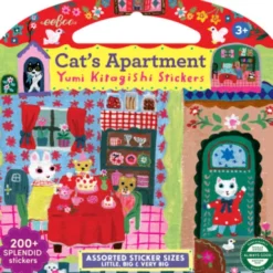 Eeboo - Cat's Apartment Yumi Stickers - 200 Katte Klistermærker