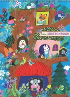 Eeboo - Skitsebog Med Spiralryg Til Børn - Yumi's Mushroom House