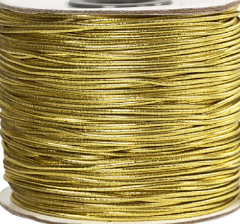 Elastiksnor - 1 MM - Guld - 100 M