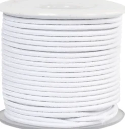 Elastiksnor - 2 MM - Hvid - 25 M