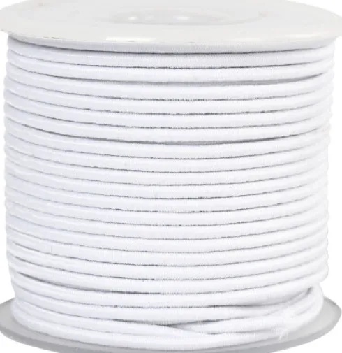 Elastiksnor - 2 MM - Hvid - 25 M