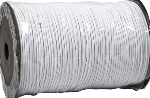 Elastiksnor - 2 MM - Hvid - 250 M