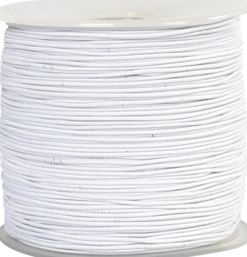 Elastiksnor - 1 MM - Hvid - 250 M