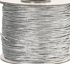 Elastiksnor - 1 MM - Sølv - 100 M