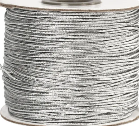 Elastiksnor - 1 MM - Sølv - 100 M