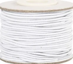 Elastiksnor - Tykkelse 1 MM - Hvid - 25 M