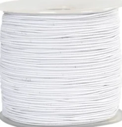 Elastiksnor - Tykkelse 1 MM - Hvid - 250 M