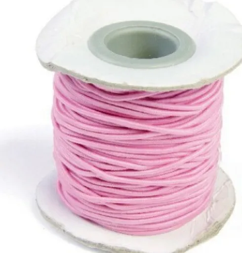 Elastiksnor - Tykkelse 1,2 MM - 25 M - Lyserød