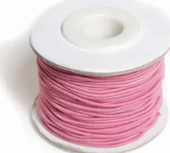 Elastiksnor - Tykkelse 1,2 MM - 25 M - Lyserød