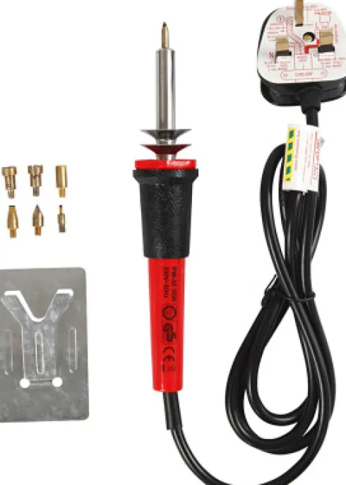 Elbrænder - Str. 19X3 CM - Stik Uk-Plug - Sort - Rød - 1 Stk