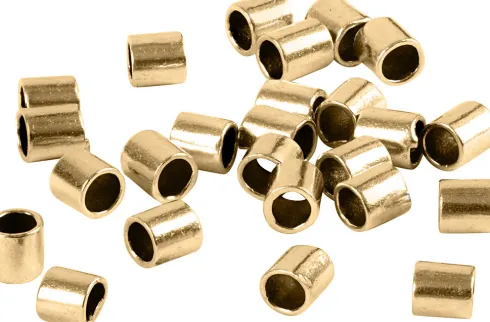 Enderør - Str. 2X2 MM - Hulstr. 1,4 MM - Forgyldt - 80 Stk